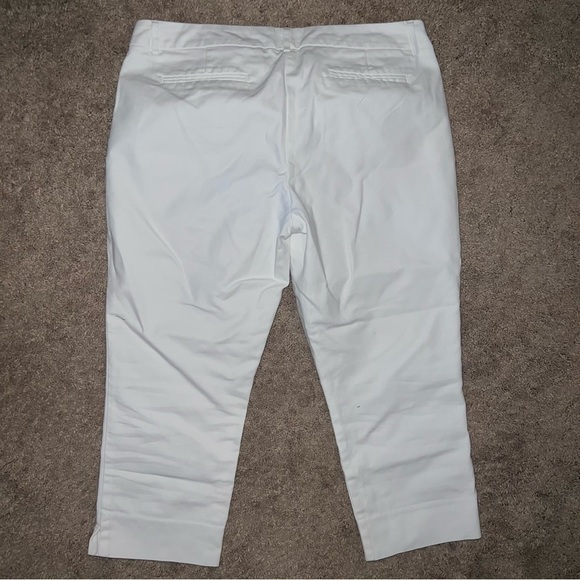 Adrienne Vittadini White Cropped Chinos Size 12 - Picture 8 of 8